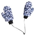 thumbnail image 3 of SILENRADAWN Leopard Print Gloves 1 Pair Blue Grey Plush For Women Girls Students Cold Weather 9.4x4.3x0.2in, 3 of 8