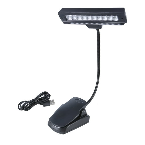 10 LED Clip On Light with USB and AA Battery, Perfect for Reading and Camping