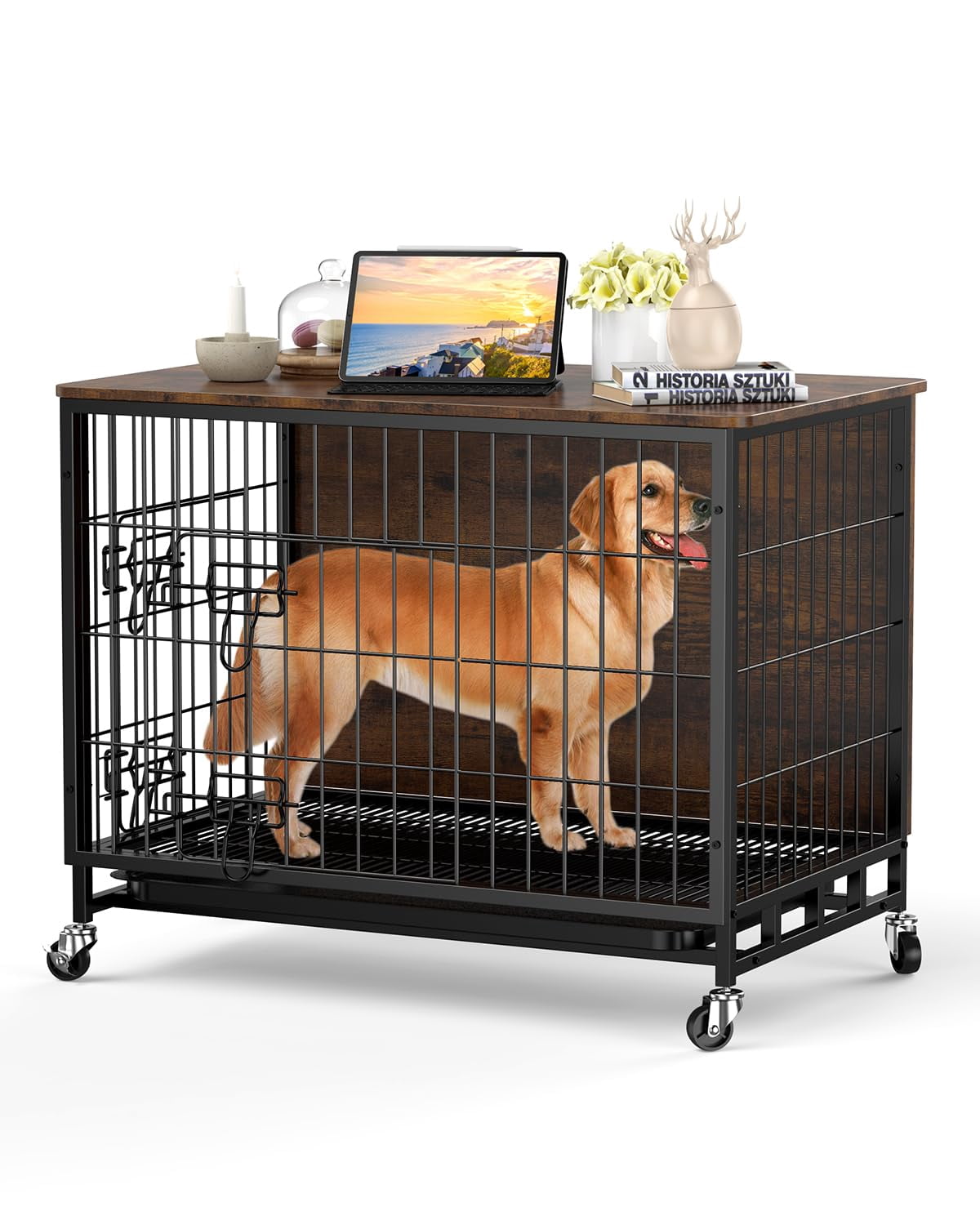 Wooden Dog Crate Furniture - 38.6