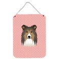 thumbnail image 1 of Impresiones para colgar en la pared o en la puerta Caroline's Treasures Checkerboard Pink Sheltie 16 x 12, 1 of 1