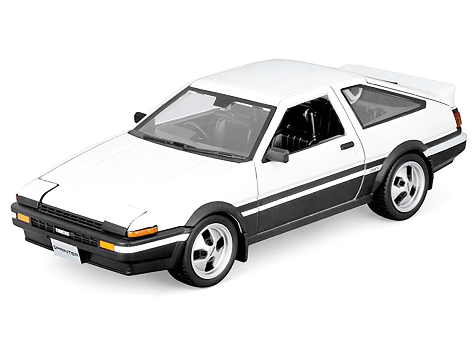 Toyota Sprinter Trueno AE86 RHD (Right Hand Drive) White with Black Stripes "Special Edition" 1/24 Diecast Model Car by Maisto