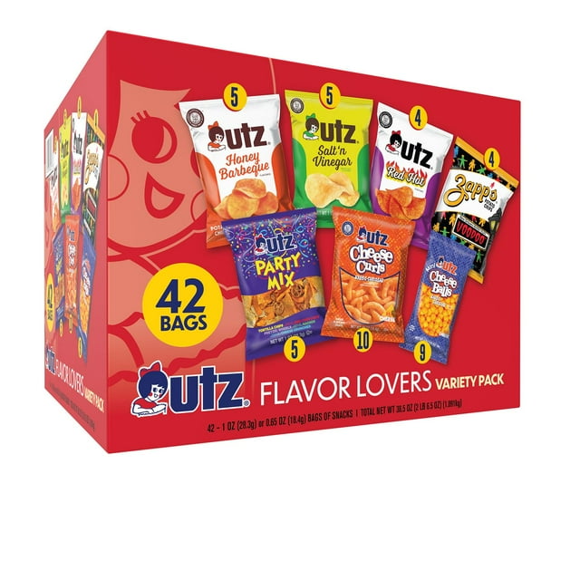 Utz Flavor-Lovers Variety Pack Chips, 42 pk.