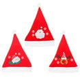 thumbnail image 4 of dajkiuy Santa Hat, Xmas Holiday Hat for Kids, Velvet Comfortable Christmas Holiday Hat Thickening Classic Plush Christmas Decorations New Year Holiday Party Supplies Red White, 4 of 6
