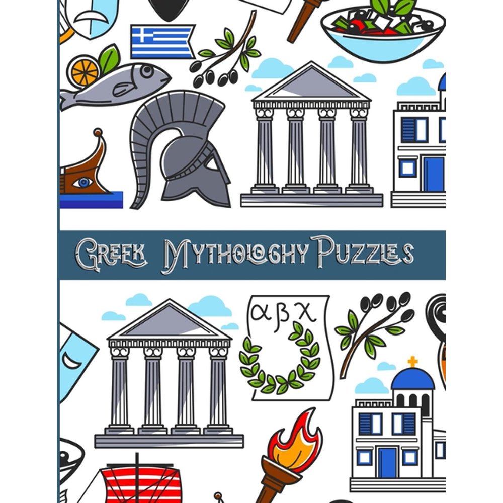 Greek Mythology Puzzles: Large Print Word Search and Complex Mazes ...