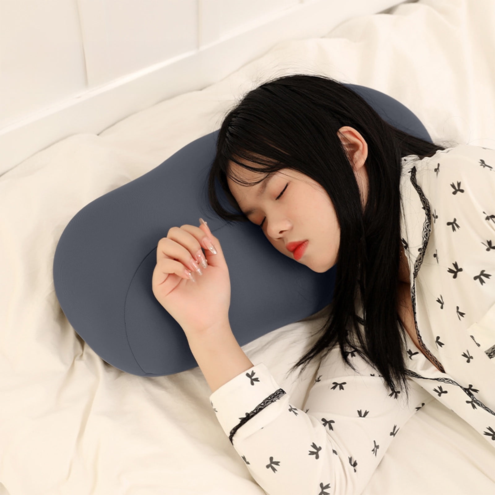 USSUMA Gifts Hill Cushion Pillow Leg Applicable Curved Leg Cushion Pillow Pregnant Woman Cushion Sleeping Pillow Back and Leg Discomfort Relief Fatigue Pillow Dark Gray