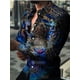 thumbnail image 1 of Camisa de hombre con estampado 3D de animales y cuello de tigre, informal, de manga larga, para exteriores, con botones y estampado 3D, 1 of 6