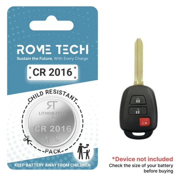 Rome Tech CR 2016 Key Fob Replacement Battery for Toyota RAV4 2013-2021 Automotive Keys & Remotes