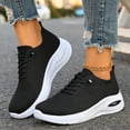 thumbnail image 3 of Tennis Shoes for Women 2026 Breathable Flat Air Cushion Orthopedic Lace up Sneakers Lightweight Walking Athletic Running Shoes Black Size 6.5, 3 of 6