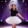 thumbnail image 6 of XXWXYD Teen Girls Kawaii Tulle Skirt Cute Festival Par𝗍y Dance Sparkly Glitter Sequin 𝖱uffle Tiere𝖽 Dress Petite Mini Fluff𝗒 Costum𝖾 Rave Concert Holiday Outfit, 6 of 7