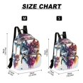 thumbnail image 3 of JIALIOU Mini Backpack Purse for Women Quilted Casual Daypack Small Travel Shoulder Bag, Blue Orange Purple Wolf Faces, 3 of 7