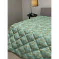 thumbnail image 2 of Fruits Down Alternative Comforter, Mango Branches Exotic Delicious Healthy Snacks Tropical Juicy Fresh Eat, Microfiber Quilt for All Season, 5 Sizes, Marigold Petrol Blue, by Ambesonne, 2 of 3