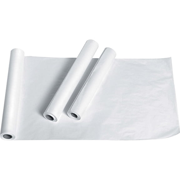 Medline Deluxe Crepe Exam Table Paper, White, 21" x 125' (12 CT)