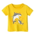 thumbnail image 3 of WOYY Big Girls T-Shirt Cartoon Shark Print Short Sleeve T Shirt Casual Summer Tshirt, 3 of 3