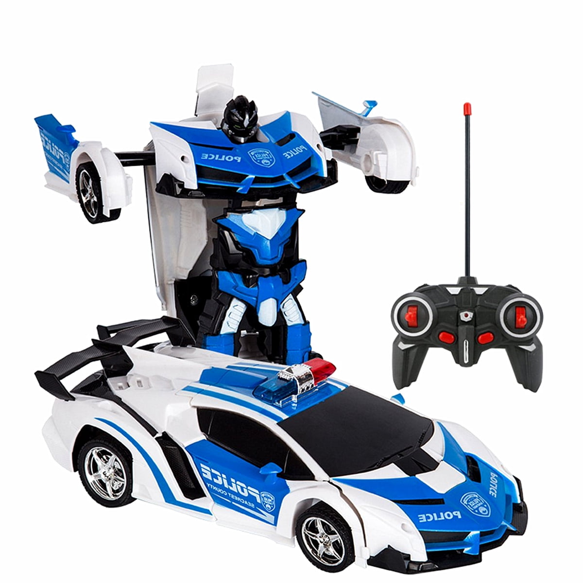 Toys for Kids Transformer Robot Car Shock Resistant Remote Control Car Xmas Gift 