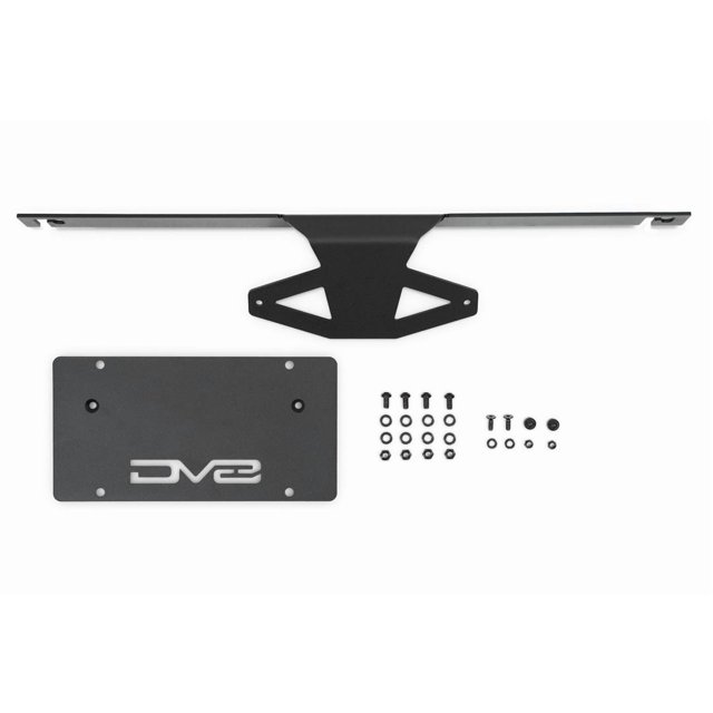 DV8 Offroad Kit de Relocalisation de Plaque d'Immatriculation LPBR-05 Revêtu de Poudre; Noir; Acier