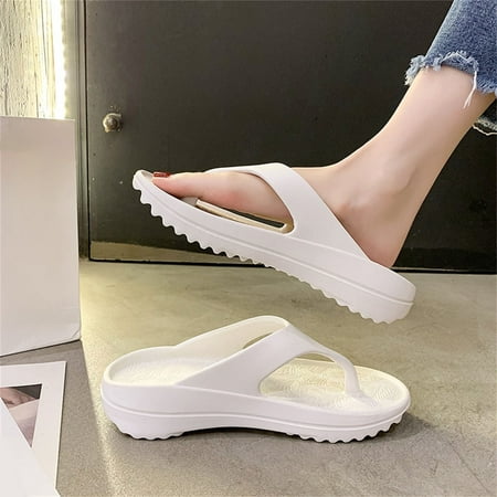 

Clearance VerPetridure Women s Slides Flip Flops Orthotic Flip Flops With Arch Support Soft Thong Pillow Sand