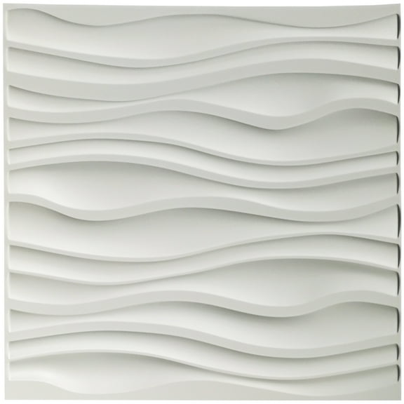 Art3d Wave Design IV 19.7 in. x 19.7 in. PVC 3D Wall Panel (12-Pack)