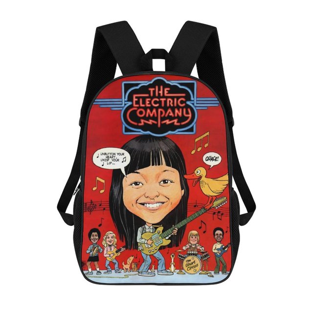 La Compañía Eléctrica-theme Backpack, Campus style schoolbag Bookbag with Adjustable Shoulder Straps And Large Zip Compartment, Unisex Travel Bags.