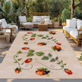 thumbnail image 2 of Ladybugs Eucalyptus Outdoor Rug for Patio/Deck/Porch, Non-Slip Large Area Rug 5 x 7 Ft, Spring Botanical Leaves Retro Indoor Outdoor Rugs Washable Area Rugs, Reversible Camping Rug Carpet Runner, 2 of 8