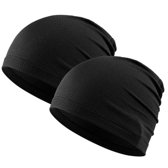 2 Pack Cooling Skull Cap for Men & Women - Breathable Summer Beanie for Running, Cycling, Motorcycle