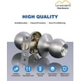 thumbnail image 3 of ( ) Matte Interior Door Knob with Lock for Bedroom/Bathroom Keyless Privacy Door Knobs for Bed/Bath by, 3 of 8