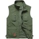 thumbnail image 1 of langtato - Chaleco sin mangas para hombre, casual, ligero, de secado rápido, pesca, caza, fotos, sin mangas, con bolsillos,Verde militar,Extra Grande, 1 of 6