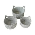 thumbnail image 2 of Desktop Storage Set Ear Storage Box Cosmetics Snacks Sundries Key Woven Storage Basket Machine Washable Home Kitchen Convenient Woven Storage Basket, 2 of 6