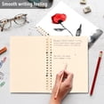 thumbnail image 5 of Red Flower Black Leaves Ring Binder Notebook Journey Note Diary College Ruled Spiral Notebook Study Loose Leaf Paper A5 60 Pages, 5 of 8