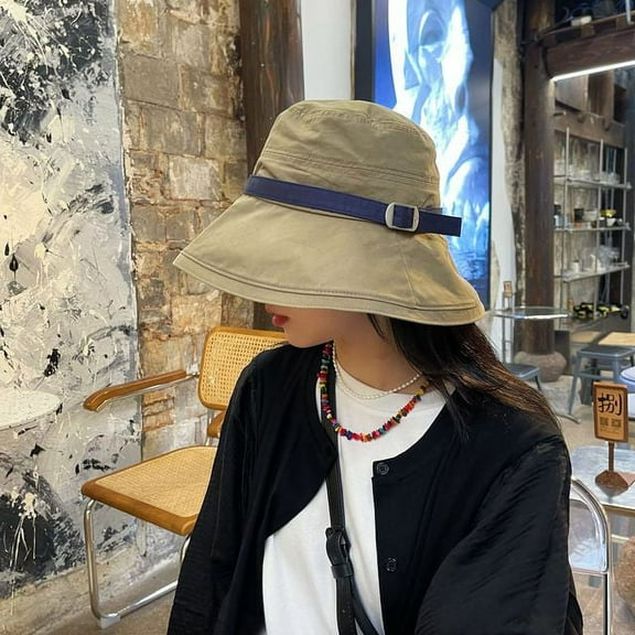 CoCopeaunts Large Brim Sun Hats For Women&Men Waistband Foldable Bucket Hat Outdoor Street Headwear Fisherman Cap Unisex Panama Caps Gorros
