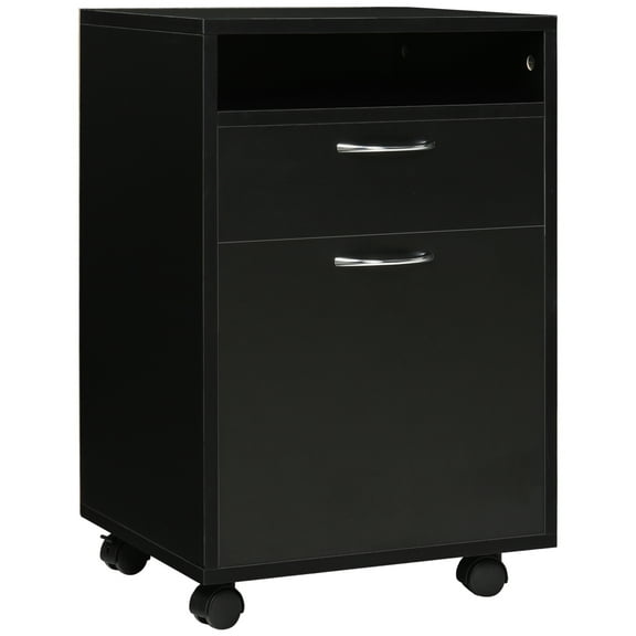 Mobile Storage Cabinet Organizer with Drawer and Cabinet, Printer Stand with Castors