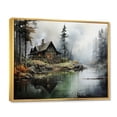 thumbnail image 2 of Designart "Of Serenity Lakehouse Shades wall art III" Landscapes Floater Framed Canvas Print, 2 of 7