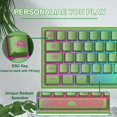 thumbnail image 5 of ZIYOULANG K61 60% Gaming Keyboard, Compact RGB Chroma Backlit Wired Mechanical Feel Membrane Keyboard, Waterproof, for PS4 XBOX PC Laptop Mac, 5 of 8
