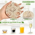 thumbnail image 2 of Yayeee 6 PCS Drink Coasters with Holder Set Woven Absorbent Round Tabletop Hot Pad, Purple Seashell, 2 of 7