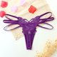 thumbnail image 5 of Gibobby Tangas de mujer Bragas de mujer Cintura Cinta Encaje transparente Bragas sexy Hollow Bow Thong(Morado,Talla única), 5 of 5