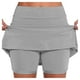 thumbnail image 1 of Falda de tenis para mujer con pantalón corto interior - Falda pantalón deportiva de cintura alta para yoga/correr - Tejido de secado rápido, cintura elástica, tallas S-XXXXXL, 1 of 6