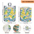 thumbnail image 5 of Yayeee 4 Pack Qtip Holder Bathroom Cotton Swab Canister with Lid Clear Dispenser Set, Yellow Mountains, 5 of 6