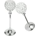 thumbnail image 6 of Rewera 2Pcs/Set Crystal Hollow Tea Light Candle Holders Wedding Table Decor  (Silver), 6 of 8