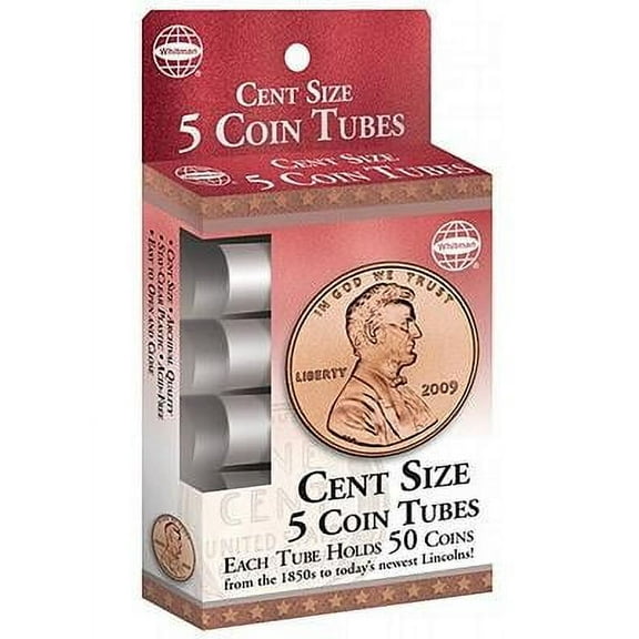 Cent Coin Tubes 5 Count Box By Whitman Publishing