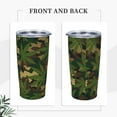 thumbnail image 3 of 20oz Insulated Tumbler with Lid and Straw Colorful Tie Dye Weed Reusable Travel Cup Stainless Steel Water Bottle Car Cup, 3 of 8