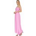 thumbnail image 3 of HAPPY BAY Women's Solid Smocked Top Maxi Evening Slit Dress Casual Strapless Tube Dresses for Women One Size Magenta, Solid, 3 of 6