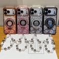 thumbnail image 2 of For Apple iPhone 17 Case Electroplating Gradient Glitter Anti Drop Phone Case With Pearl Bracelet Hanging Rope,Black,For iPhone 17, 2 of 7