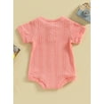 thumbnail image 4 of Bagilaanoe Newborn Baby Girl Boy Rompers Short Sleeve Bodysuits 3M 6M 9M 12M 18M Infant Casual One Piece Short Jumpsuit, 4 of 8
