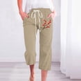 thumbnail image 2 of Pantalones de Mujer Casual, Impresión Elástica Suelta Pantalones de Pierna Ancha Recta con Bolsillo Hecho de Poliéster Suave para Toda la Temporada, Pantalones de Pierna Ancha de las Mujeres, 2 of 4