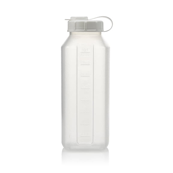 1-Quart (32 fl. oz) Water Bottle Refrigerator Shaker, Pitcher, Milk Storage, Juice, Engraved Measurements, Mixer Bottle, Leak Resistance, Dishwasher Safe, BPA Free
