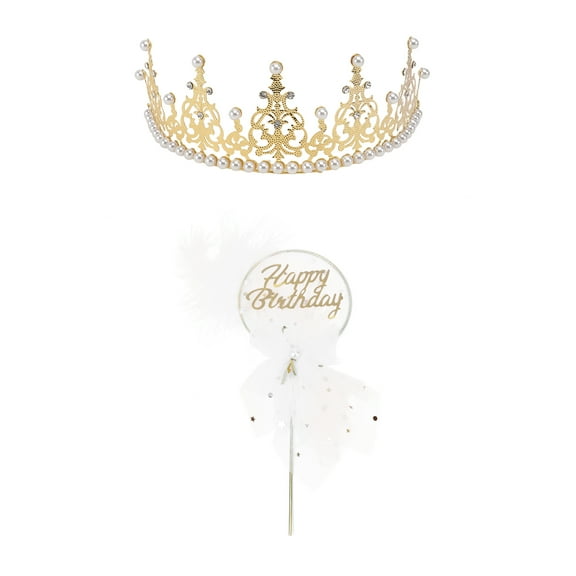 MLINS 2 Pcs Cake Decoration Birthday Topper Bridal Shower Wedding Baby