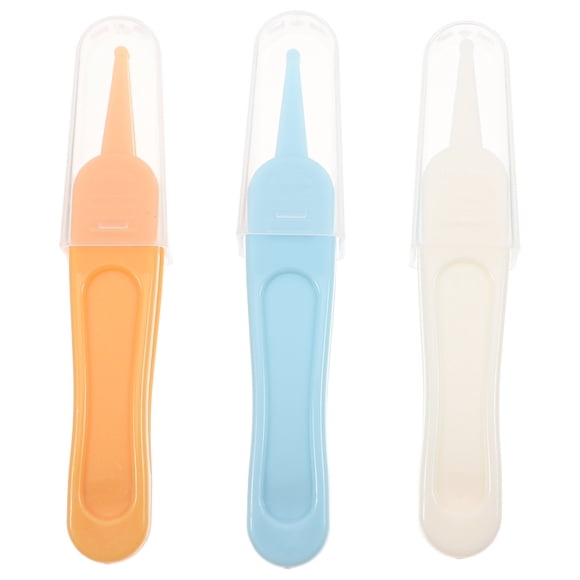Pinzas de seguridad para bebés, pinzas de limpieza para oreja, nariz y ombligo, 3 uds.