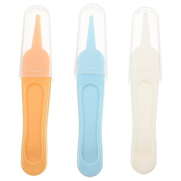 Pinzas de seguridad para bebés, pinzas de limpieza para oreja, nariz y ombligo, 3 uds.