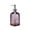 Purple, variant on Glass Soap Dispenser with Pump, Wave Pattern Design, Refillable Liquid Soap Bottle for Hand Soap, Shampoo, Shower Gel, Kitchen and Bathroom Use