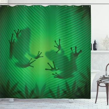 Ambesonne Green Shower Curtain, Tropic Banana Tree Leaf, 69"Wx75"L, Green