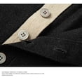 thumbnail image 6 of Mens Summer Knitted Shirt Fashion Front Placket Short Sleeve Button Down Tee Top, 6 of 8